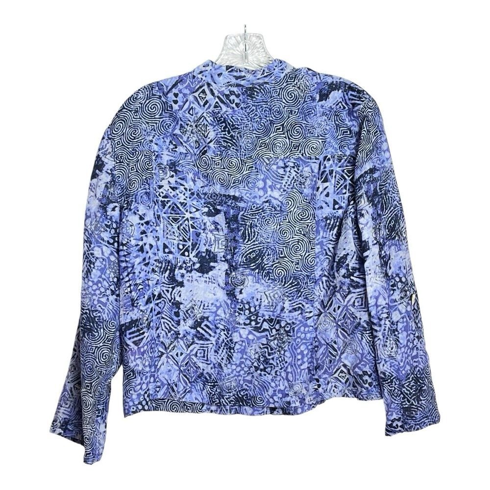 Ruby Rd Petite Blue Print Button Front Jacket Wom… - image 2